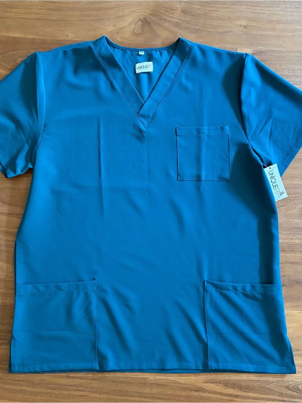 Closet Men's Teal V-Neck Top with Pockets